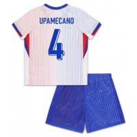 Maglia Calcio Francia Dayot Upamecano #4 Seconda Divisa Bambino Europei 2024 Manica Corta (+ pantaloncini)